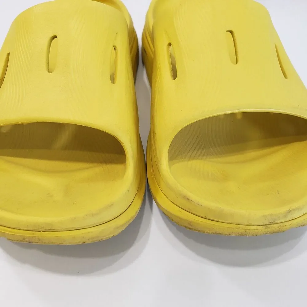 Hoka Men's Ora Recovery Slide Sandals, Yellow, Size M 10